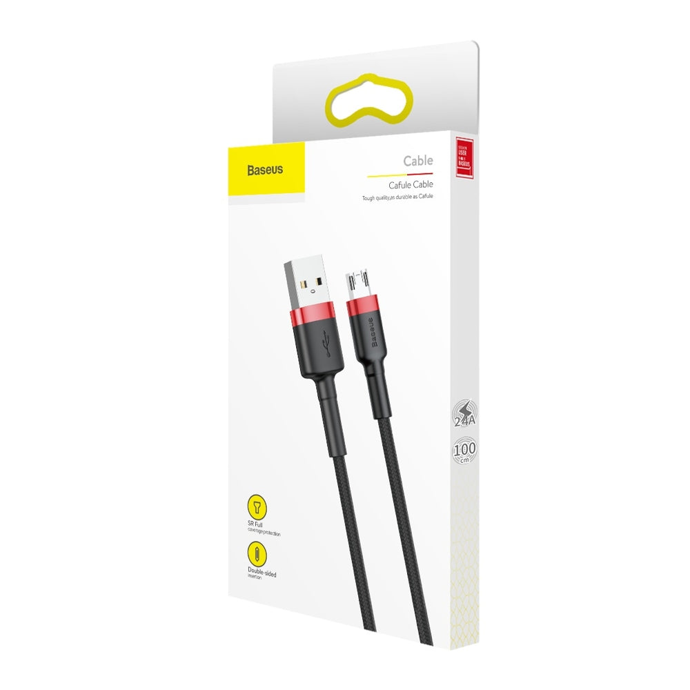 Tieto- ja latauskaapeli USB-A - microUSB Baseus Cafule, 18W, 1m, punainen CAMKLF-B91