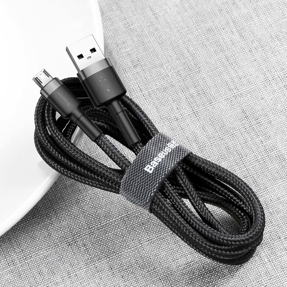 Tieto- ja latauskaapeli USB-A - microUSB Baseus Cafule, 18W, 1m, harmaa CAMKLF-BG1
