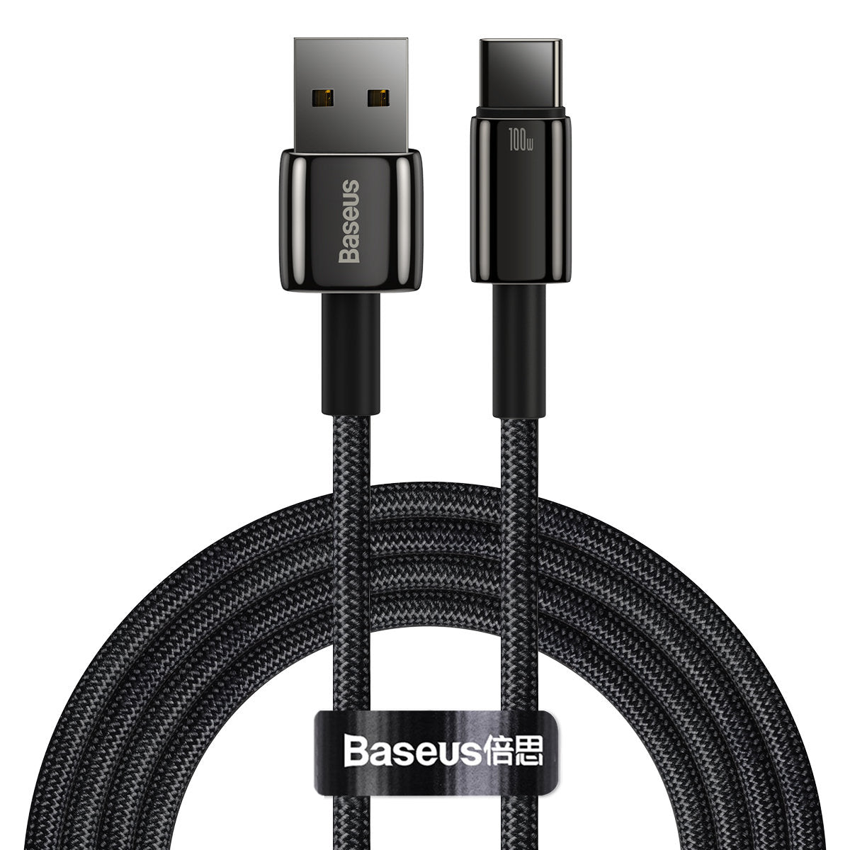 USB-A ja USB-C välinen tukiasema Tungsten Gold, 100W, 2m, musta CAWJ0001010101