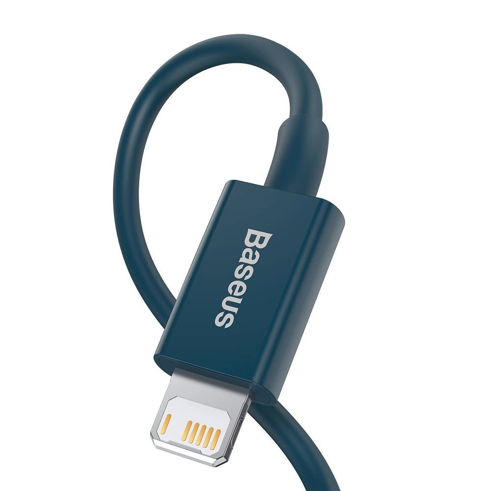 Tieto- ja latauskaapeli USB-A - Lightning Baseus Superior Series, 20W, 1m, sininen CALYS-A03