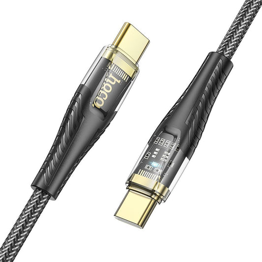 USB-C - USB-C HOCO U121 -data- ja latauskaapeli, 60W, 1.2m, Musta