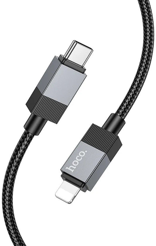 USB-C - Lightning HOCO X110 Data- ja Latauskaapeli, 27W, 1m, Musta