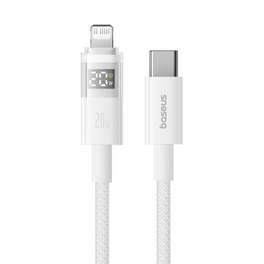 USB-C - Lightning Baseus Display 2 -data- ja latauskaapeli, 20W, 2m, Valkoinen P10382703211-01