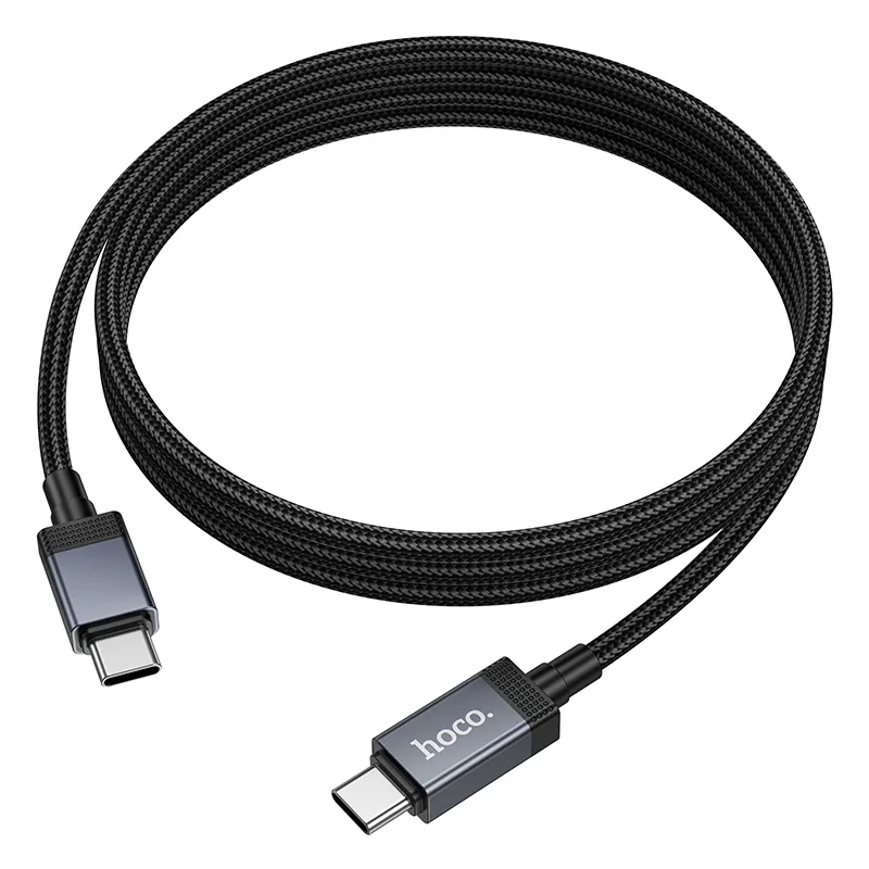 USB-C - USB-C HOCO X118 Display -kaapeli, 60W, 1m, Musta