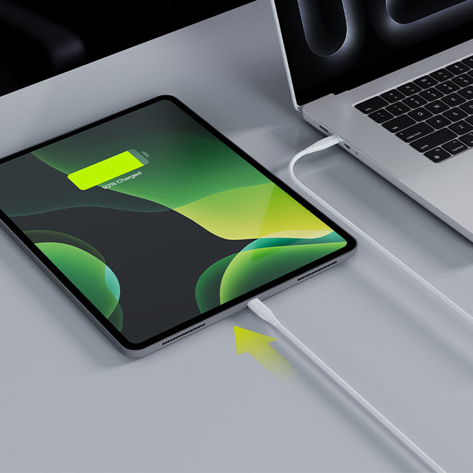 USB-C - USB-C Allity -data- ja latauskaapeli. AUC-02, 100W, 2m, Valkoinen