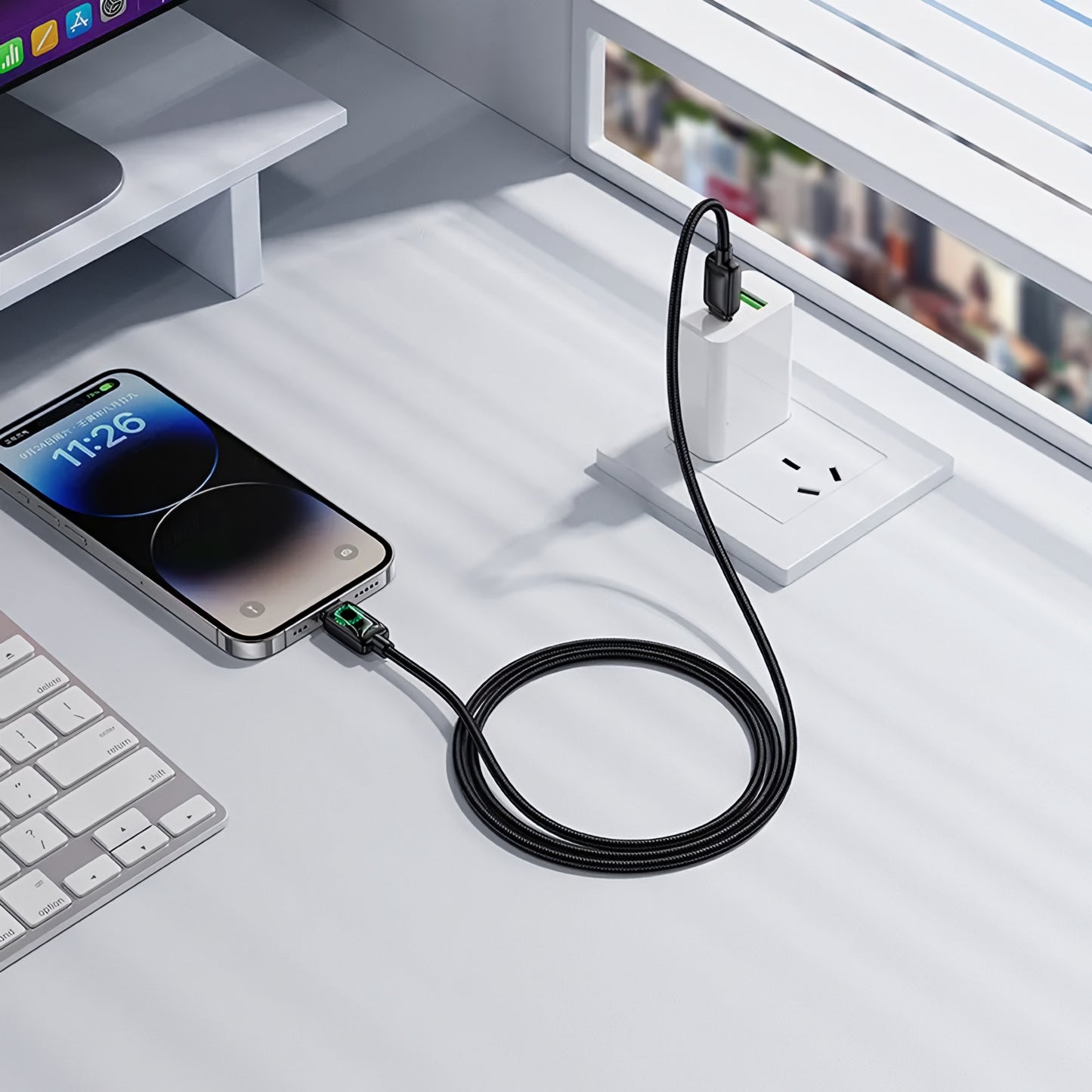 USB-C - Lightning HOCO U146 -data- ja latauskaapeli, 30W, 1.2m, Musta
