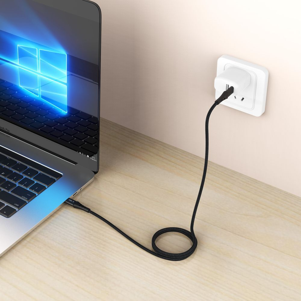 USB-C - USB-C Tech-Protect UB11T Ultraboost -tietojen siirto- ja latauskaapeli, 100W, 2m, musta