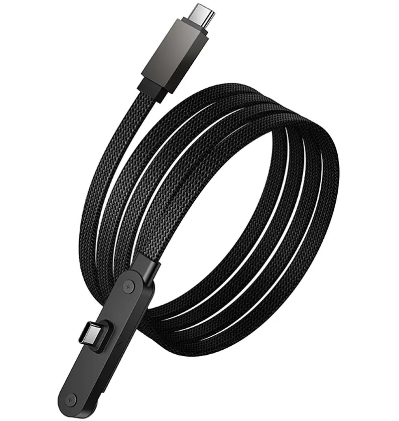 USB-C-tietojen ja latauskaapeli - USB-C HOCO U150 Exquisite, 60W, 1,2m, Musta