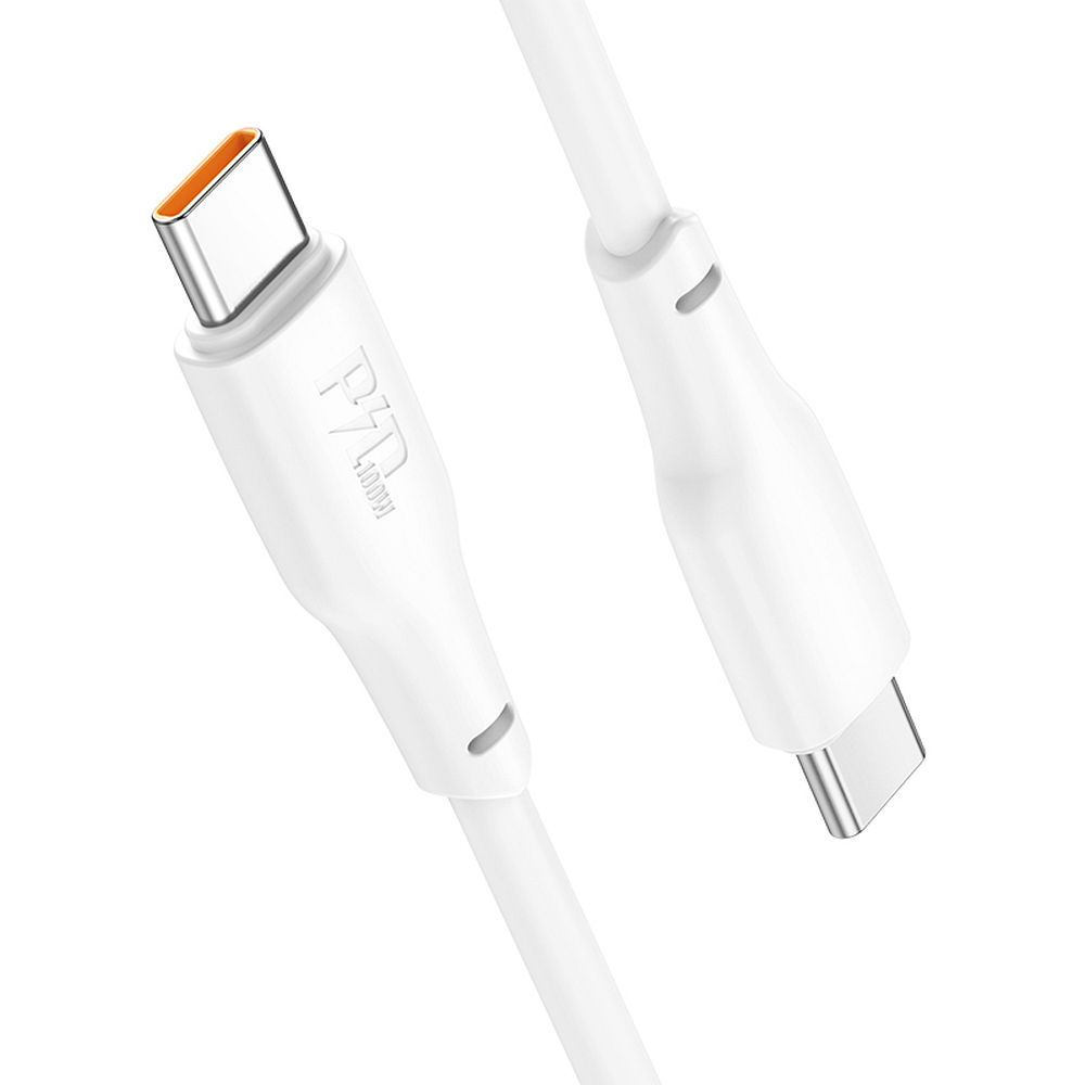USB-C data- ja latauskaapeli - USB-C HOCO X93 USB-C, 100W, 2m, valkoinen