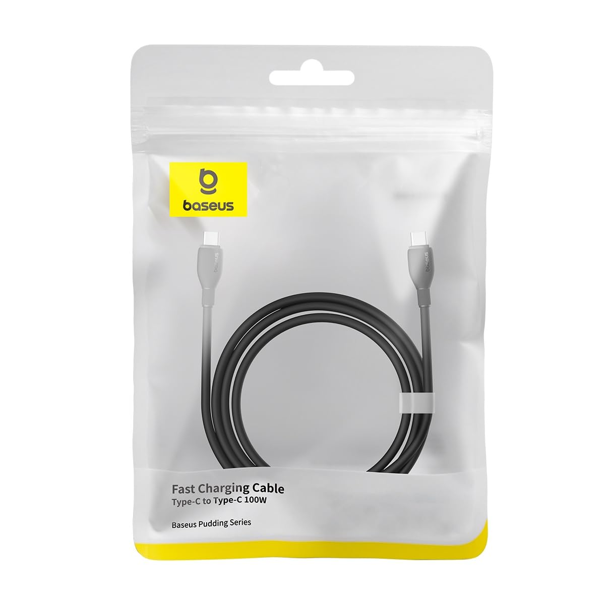 USB-C - USB-C Baseus Pudding -data- ja latauskaapeli, 100W, 1.2m, Musta P10355702111-00