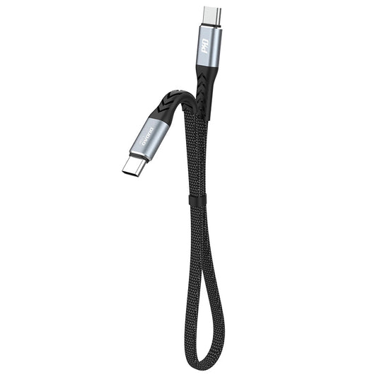 USB-C - USB-C Dudao L10C -data- ja latauskaapeli, 100W, 0.23m, Musta