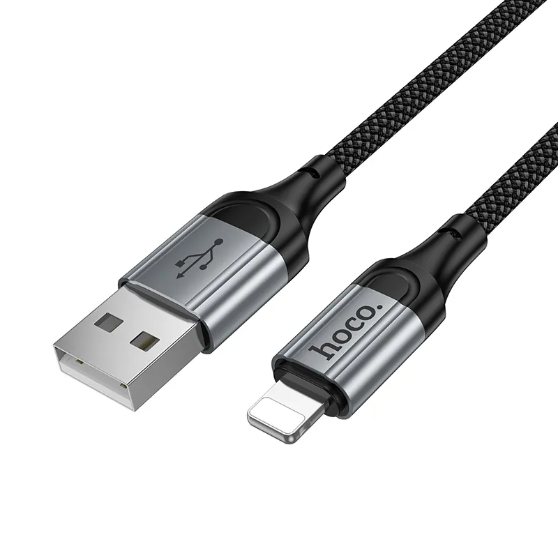 USB-A - Lightning HOCO X121 -data- ja latauskaapeli, 27W, 1.5m, Musta