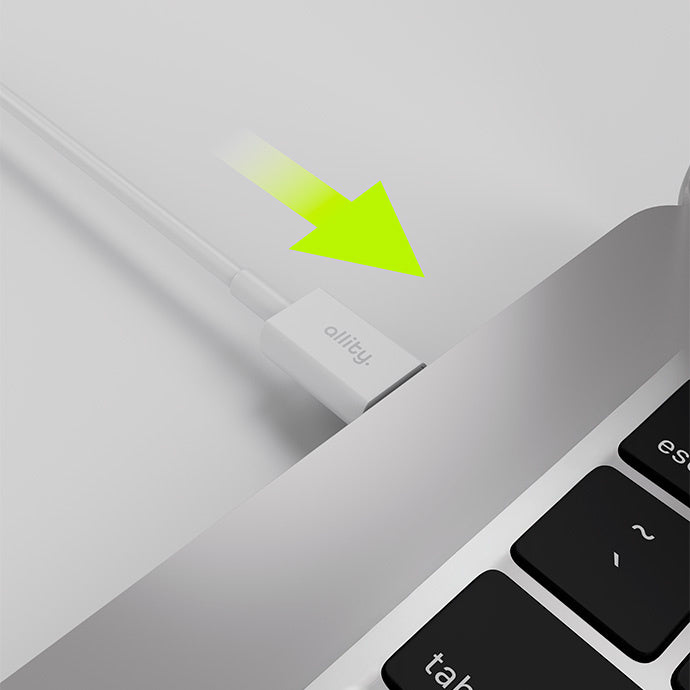USB-C - USB-C Allity -data- ja latauskaapeli. AUC-03, 100W, 2m, Valkoinen