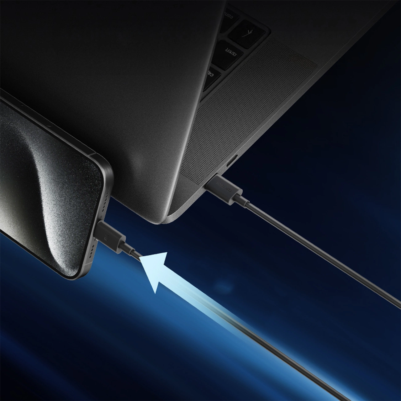 USB-C - USB-C Cuktech -data- ja latauskaapeli, 240W, 1.5m, Musta CKCTC615NCBK