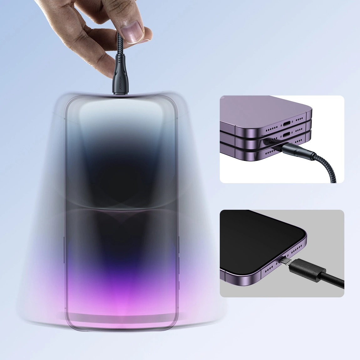 USB-A - Lightning Joyroom S-A11 -kaapeli, 18W, 1.2m, Musta
