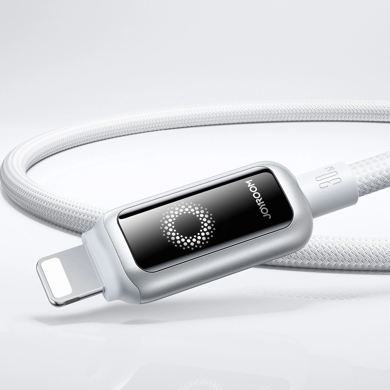 USB-C - Lightning Joyroom S-A55 StarFlight Display -kaapeli, 30W, 1.2m, Valkoinen