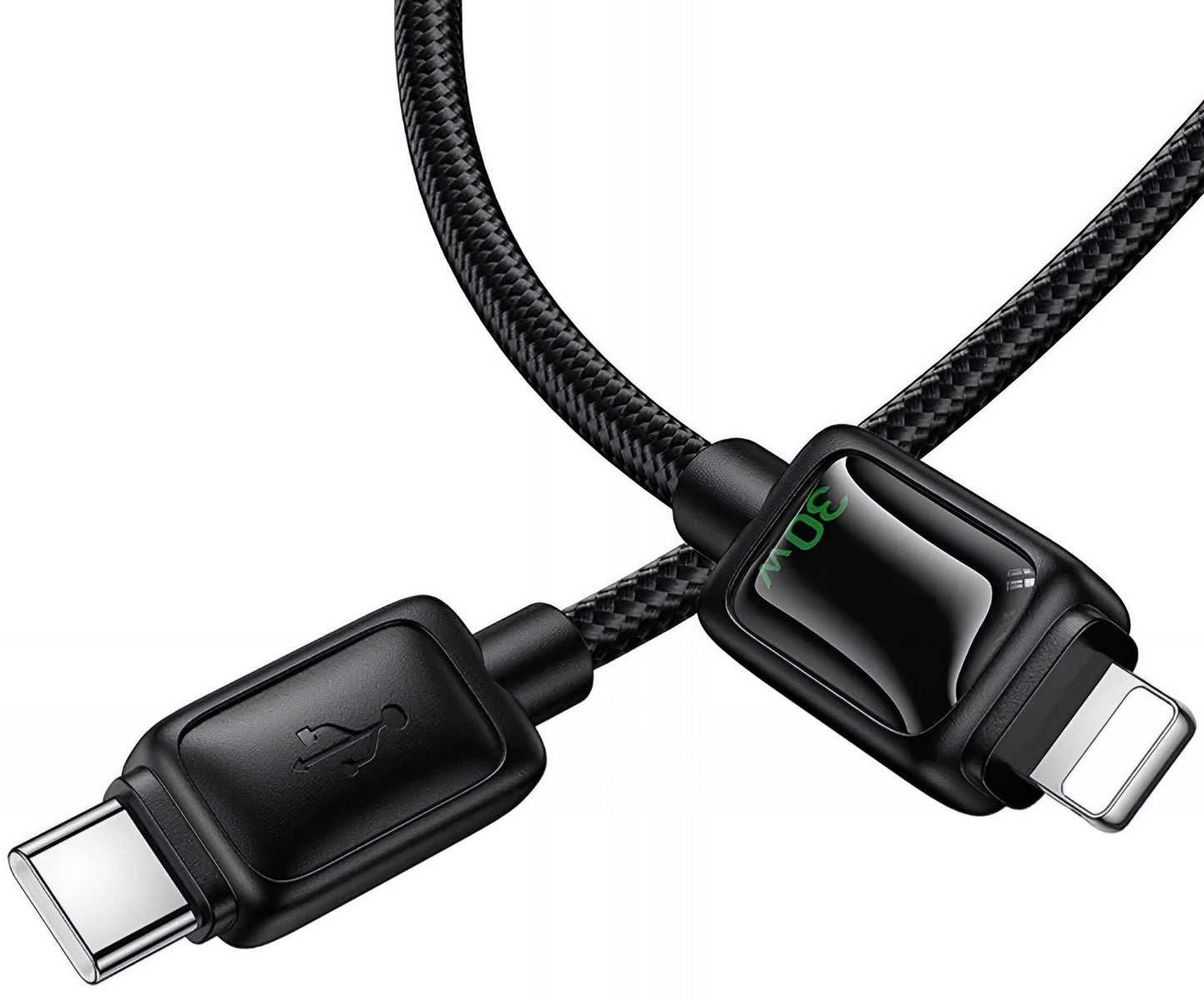 USB-C - Lightning HOCO U146 -data- ja latauskaapeli, 30W, 1.2m, Musta