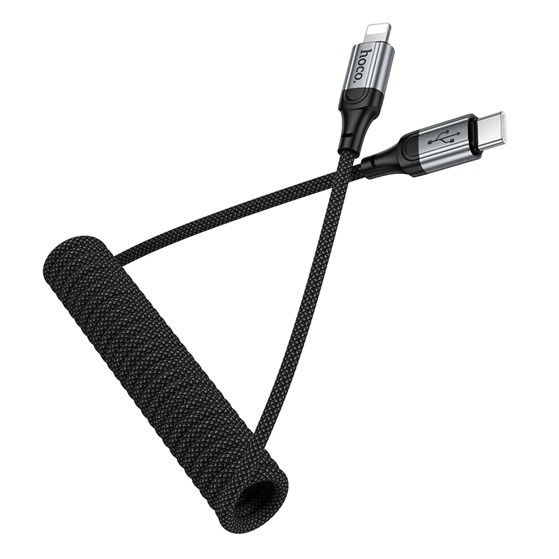 USB-C - Lightning HOCO X121 -data- ja latauskaapeli, 27W, 1.5m, Musta