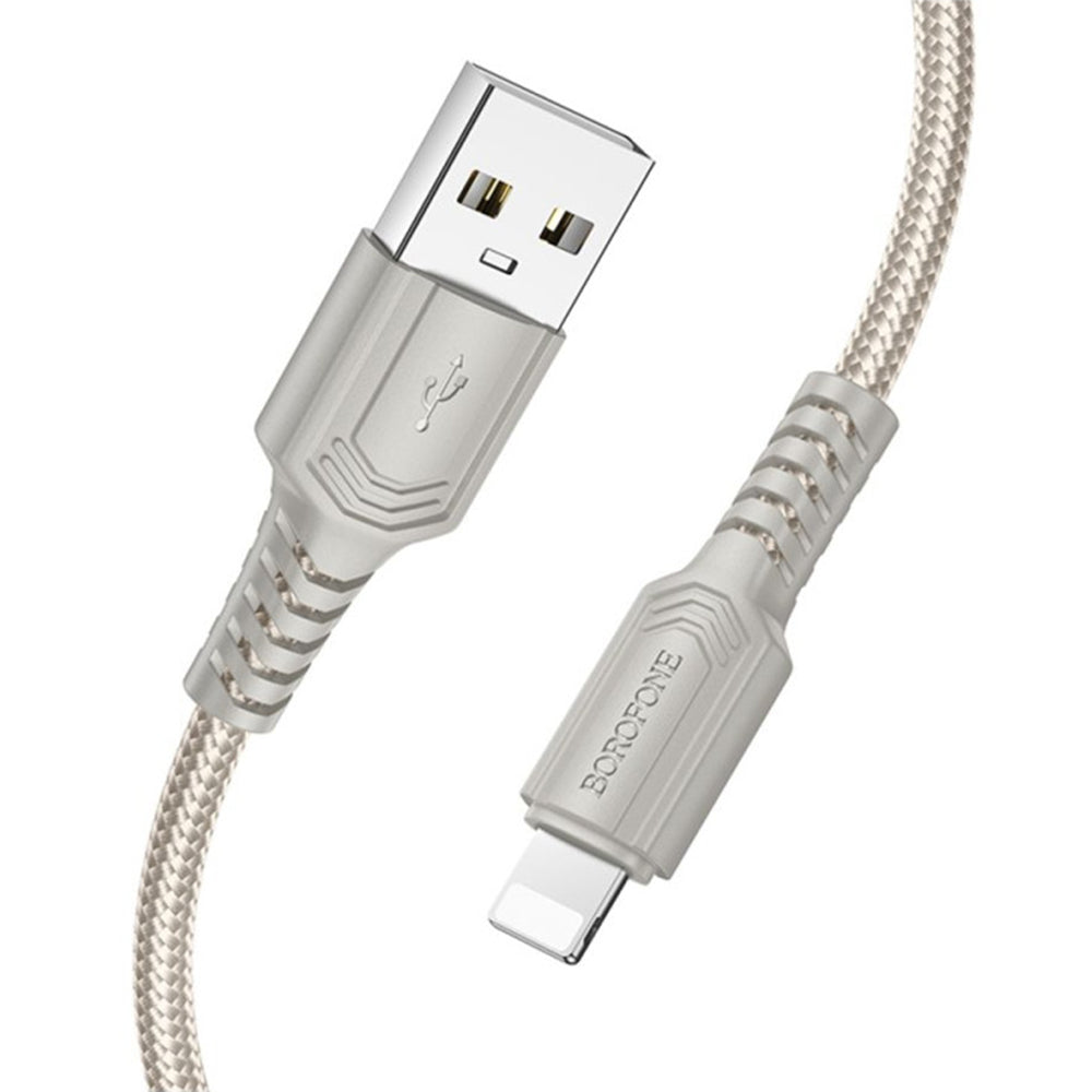 USB-A - Lightning Borofone BX116 Certain -data- ja latauskaapeli, 18W, 1m, Musta
