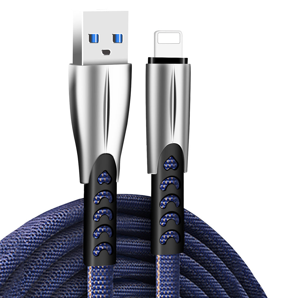 USB-A - Lightning Data- ja Latauskaapeli ColorWay CW-CBUL010, 18W, 1m, Sininen