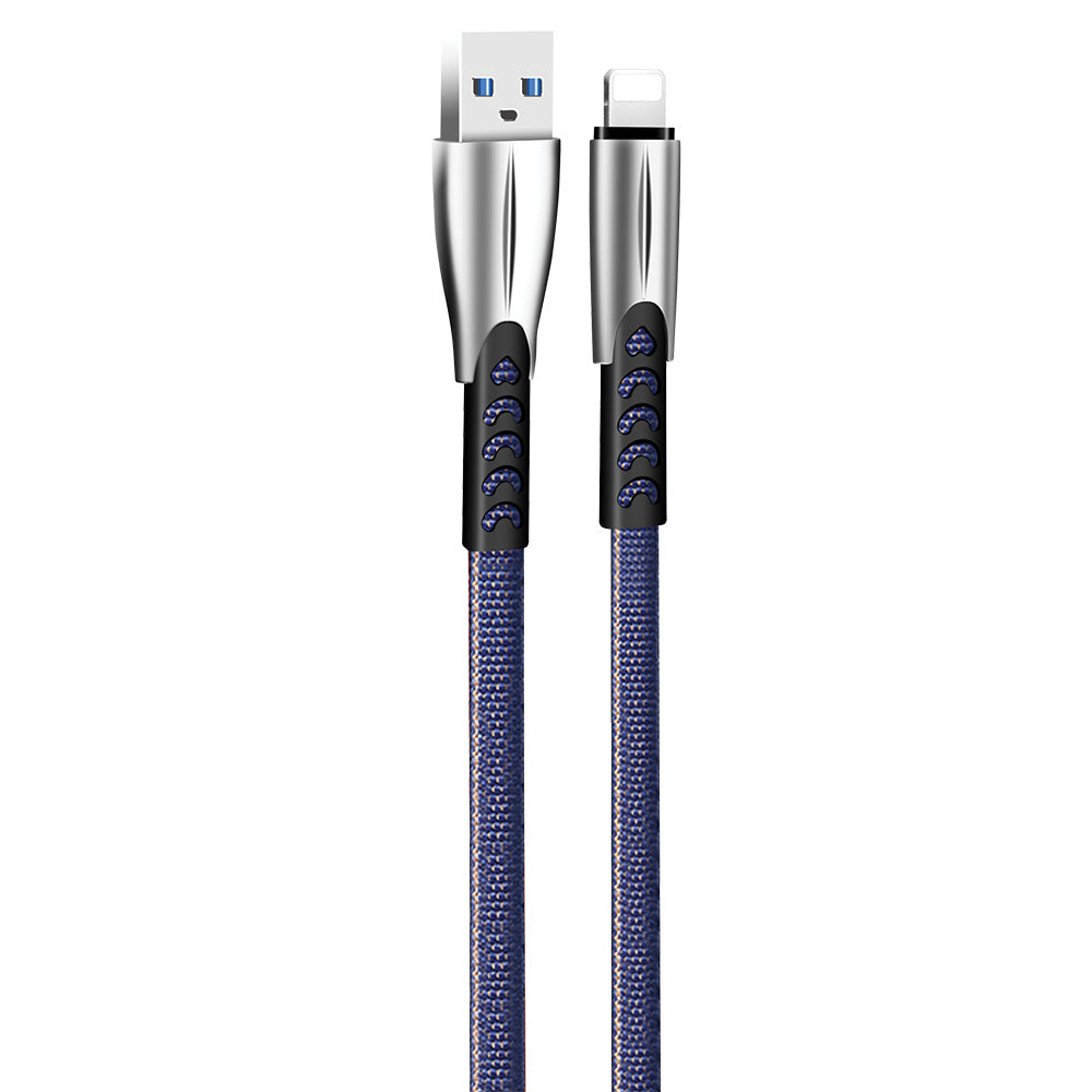 USB-A - Lightning Data- ja Latauskaapeli ColorWay CW-CBUL010, 18W, 1m, Sininen
