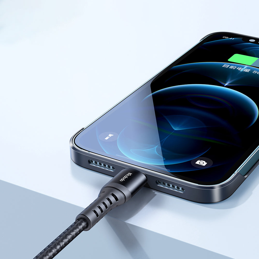 USB-A - Lightning McDodo CA-2261 -data- ja latauskaapeli, 18W, 1m, Musta