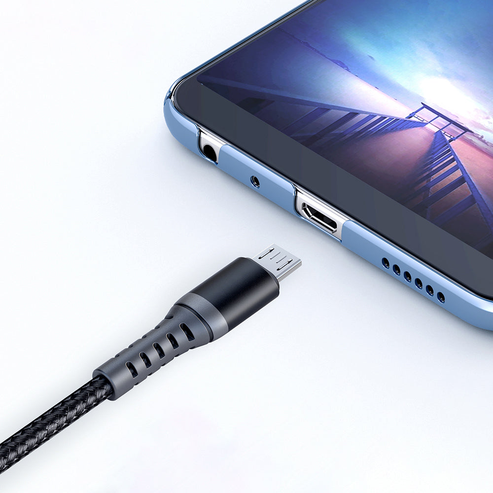 USB-A - microUSB McDodo CA-2281 -data- ja latauskaapeli, 18W, 1m, Musta