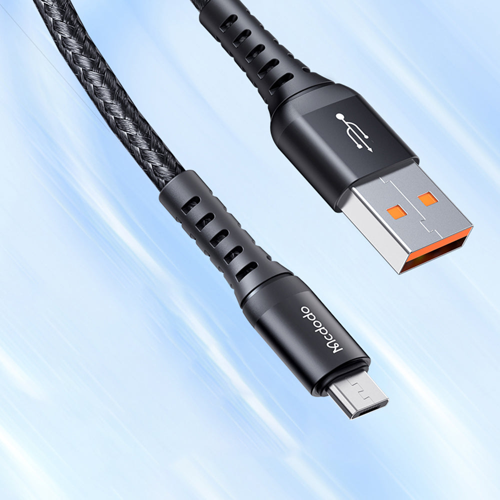 USB-A - microUSB McDodo CA-2281 -data- ja latauskaapeli, 18W, 1m, Musta