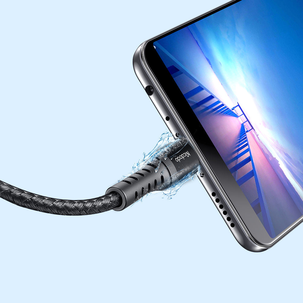 USB-A - microUSB McDodo CA-2281 -data- ja latauskaapeli, 18W, 1m, Musta