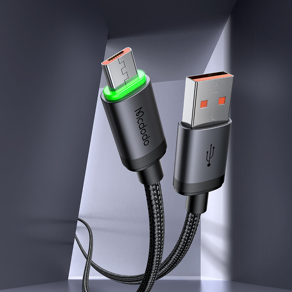 USB-A - microUSB McDodo CA-3990 -data- ja latauskaapeli, 18W, 1m, Musta