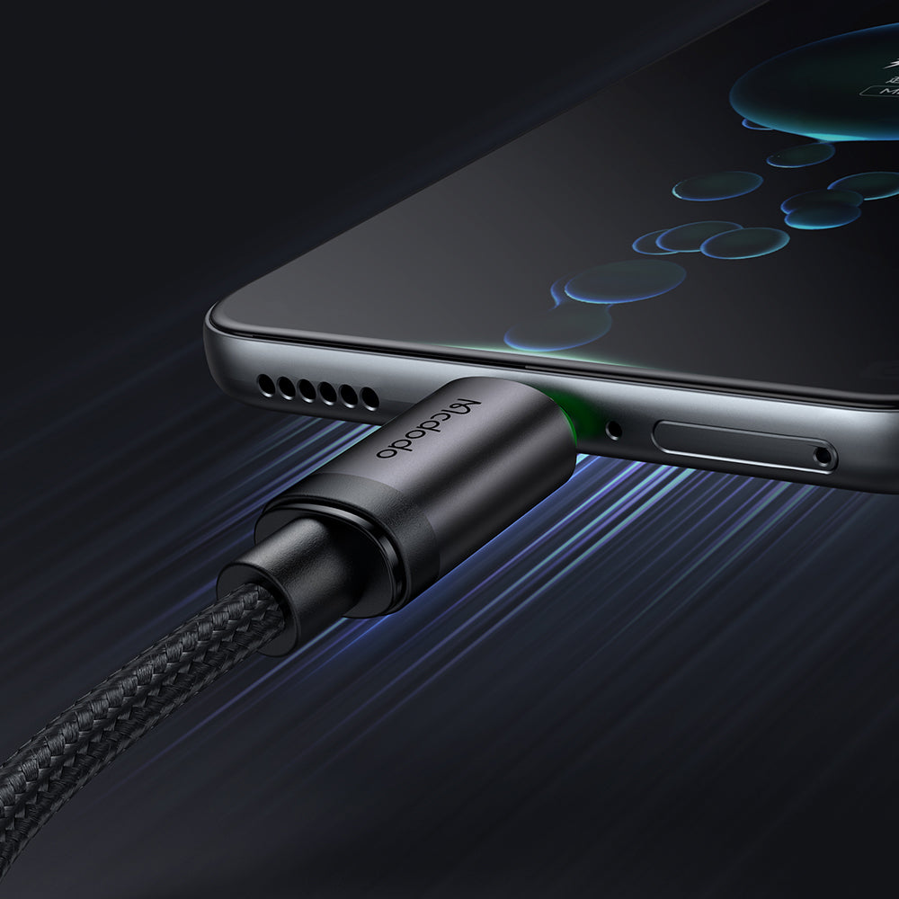 USB-A - microUSB McDodo CA-3990 -data- ja latauskaapeli, 18W, 1m, Musta