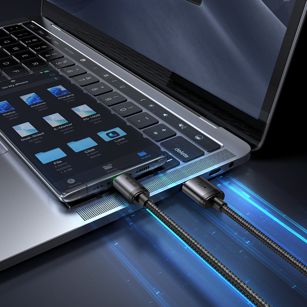 USB-A - microUSB McDodo CA-3990 -data- ja latauskaapeli, 18W, 1m, Musta
