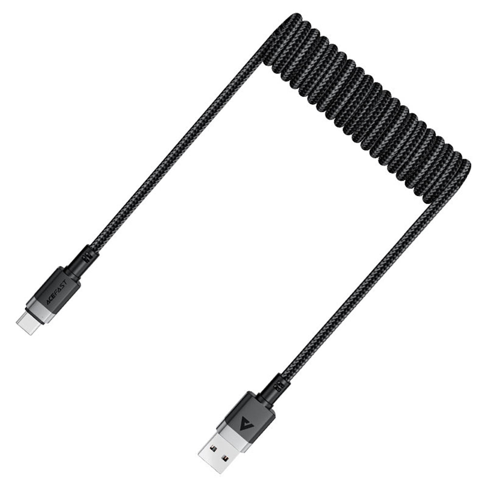USB-A to USB-C Acefast C14-04 Data and Charging Cable, 18W, 1.2m, Black