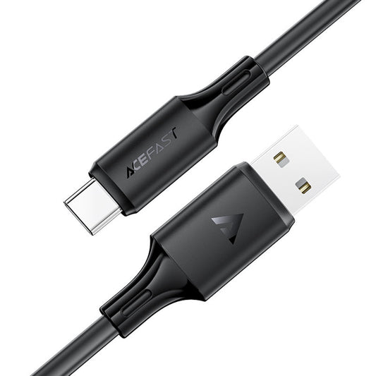 USB-A - USB-C Acefast C17-04 -data- ja latauskaapeli, 18W, 1.2m, Musta