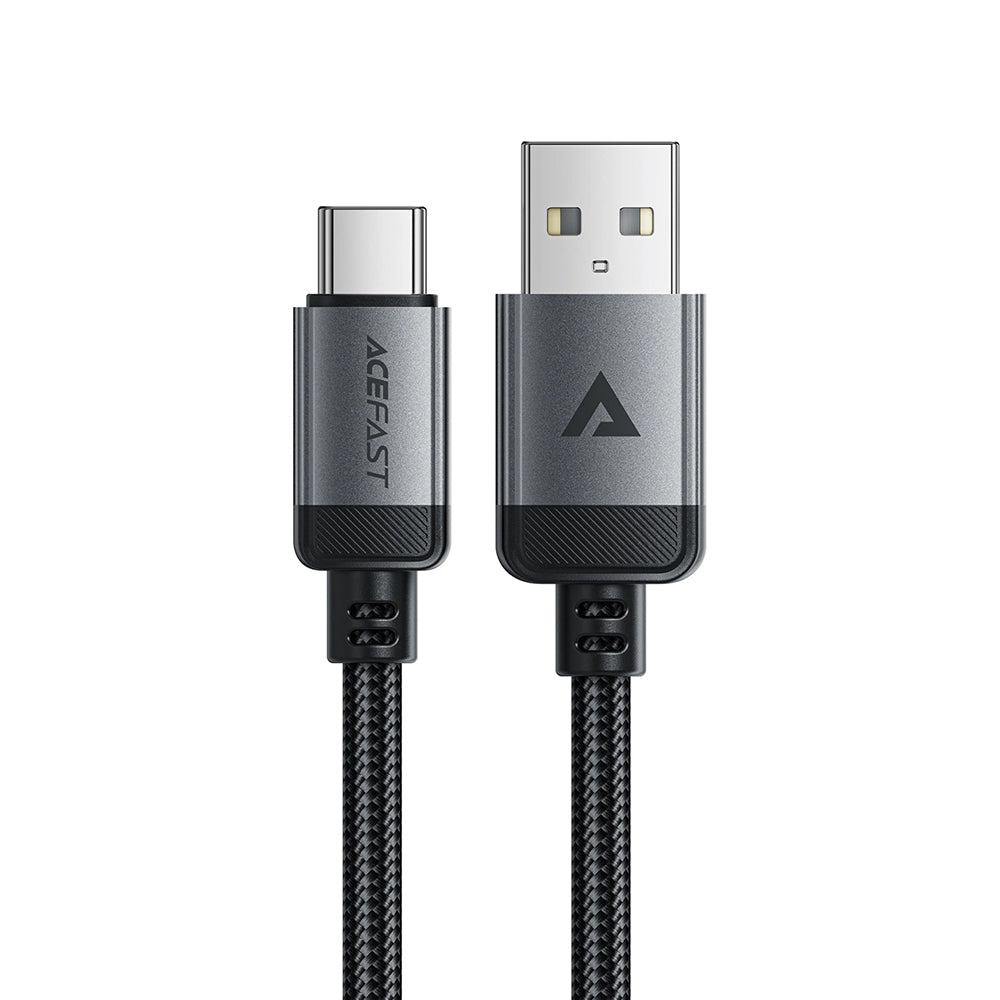 USB-A - USB-C Acefast C20-04 -data- ja latauskaapeli, 18W, 1.2m, Musta