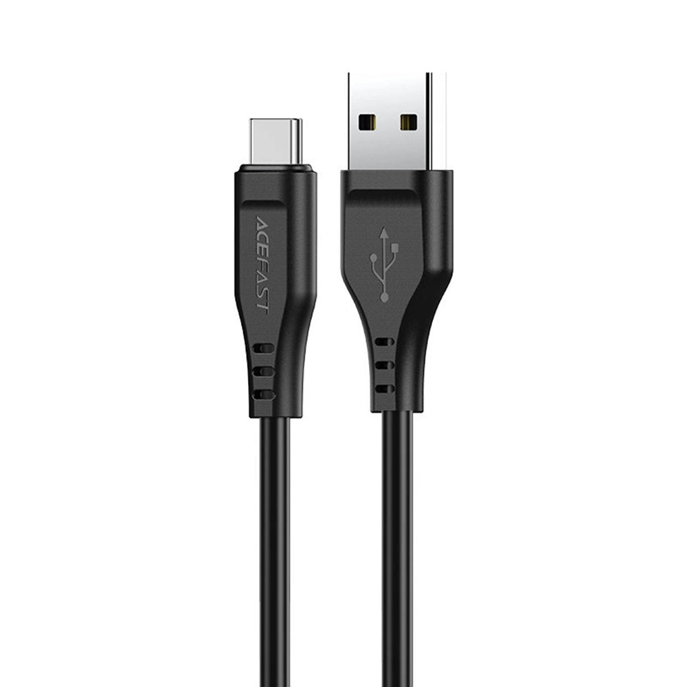 USB-A - USB-C Acefast C3-03 Data- ja Latauskaapeli, 60W, 1.2m, Musta