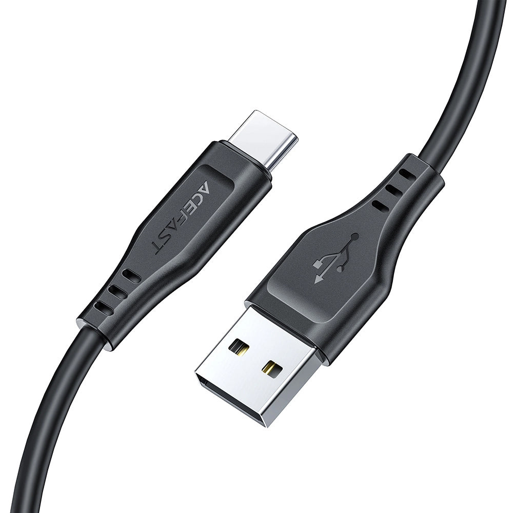 USB-A - USB-C Acefast C3-03 Data- ja Latauskaapeli, 60W, 1.2m, Musta