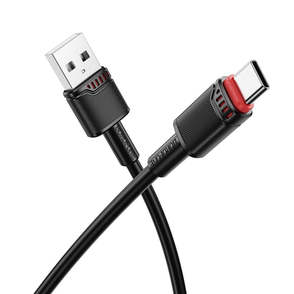USB-A - USB-C Borofone BX110 Beneficio data- ja latauskaapeli, 18W, 1m, Musta
