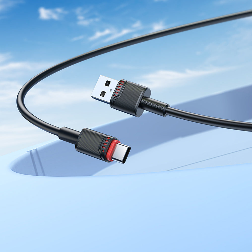 USB-A - USB-C Borofone BX110 Beneficio data- ja latauskaapeli, 18W, 1m, Musta