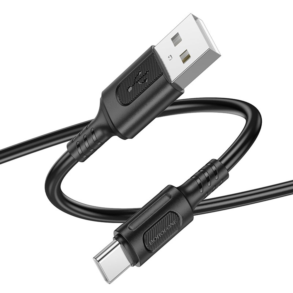 USB-A - USB-C Borofone BX111 Feliz data- ja latauskaapeli, 20W, 1m, Musta