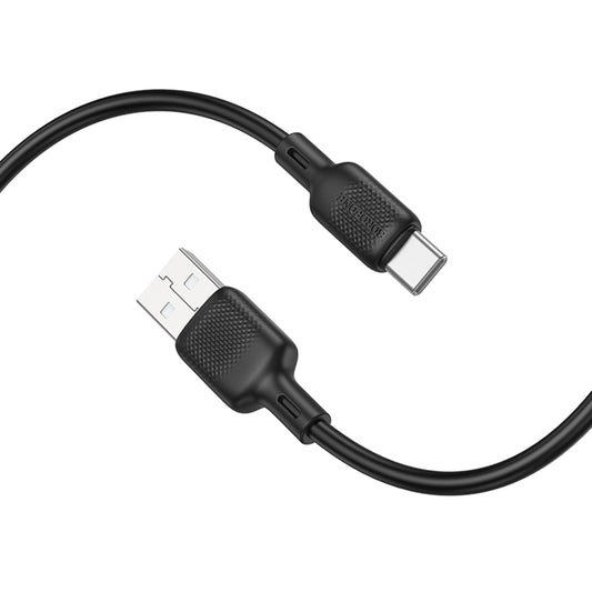 USB-A - USB-C Borofone BX113 Lenny -data- ja latauskaapeli, 18W, 2m, Musta