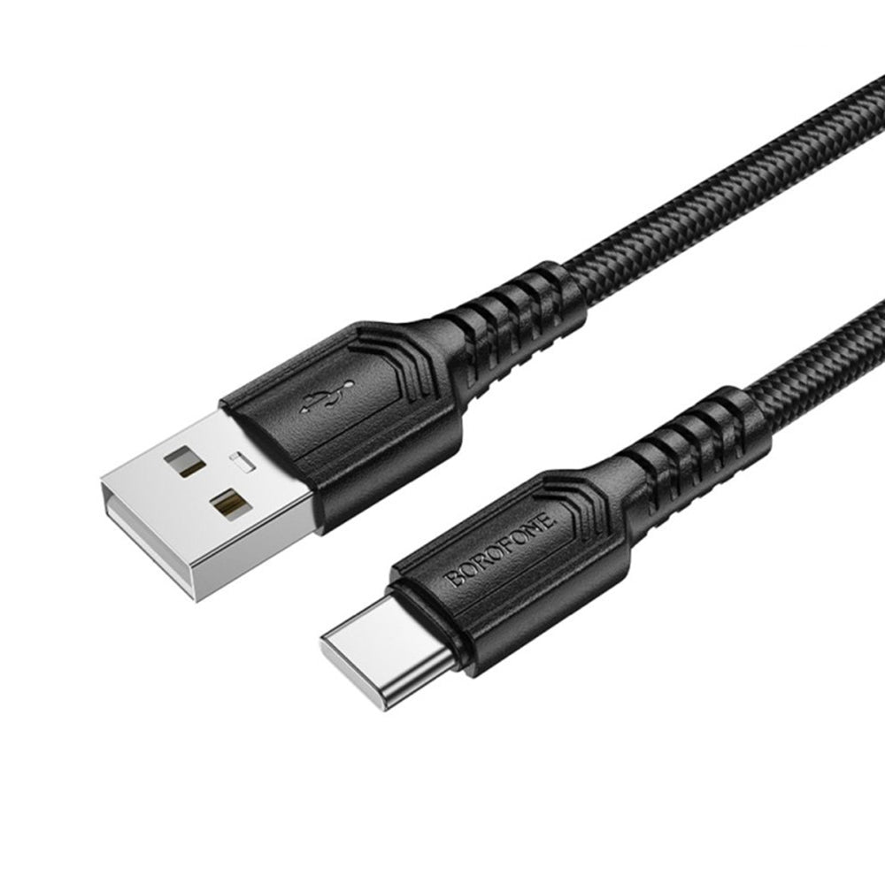 USB-A - USB-C Borofone BX116 Certain -data- ja latauskaapeli, 18W, 1m, Musta