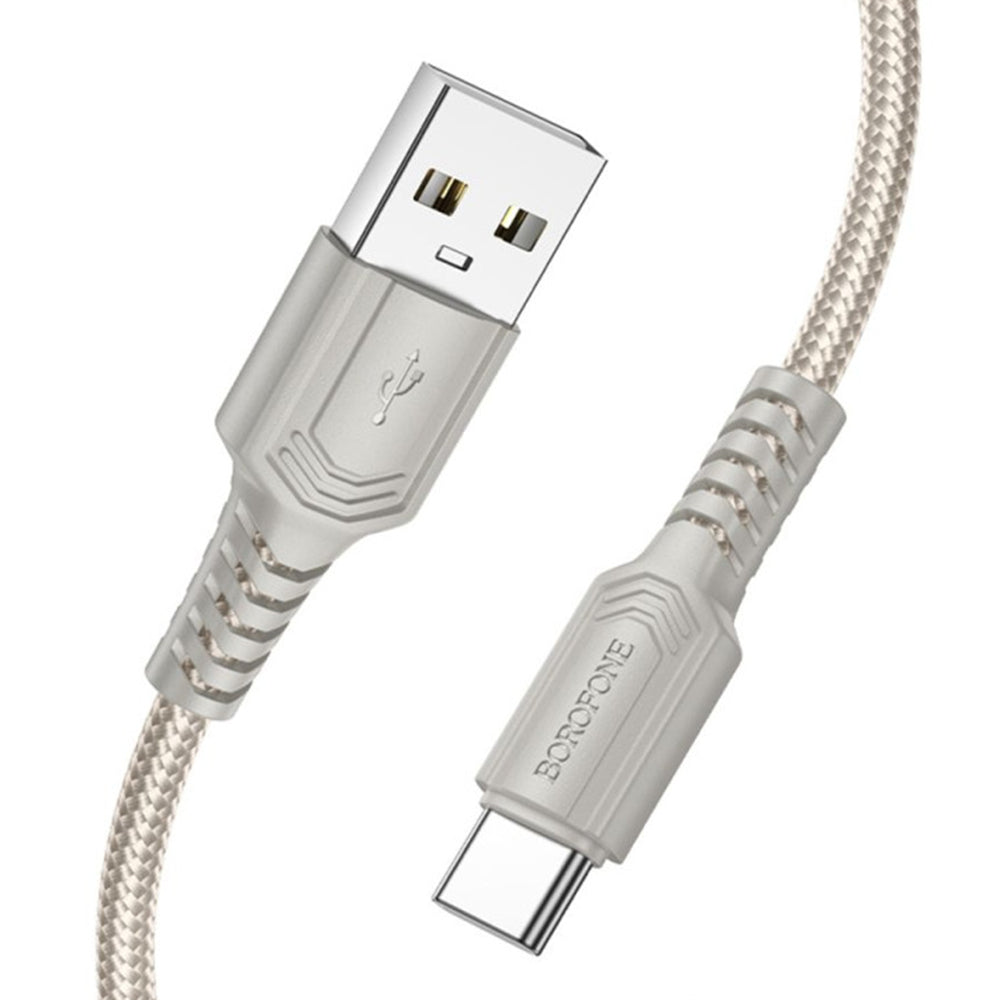 USB-A - USB-C Borofone BX116 Certain -data- ja latauskaapeli, 18W, 1m, Musta