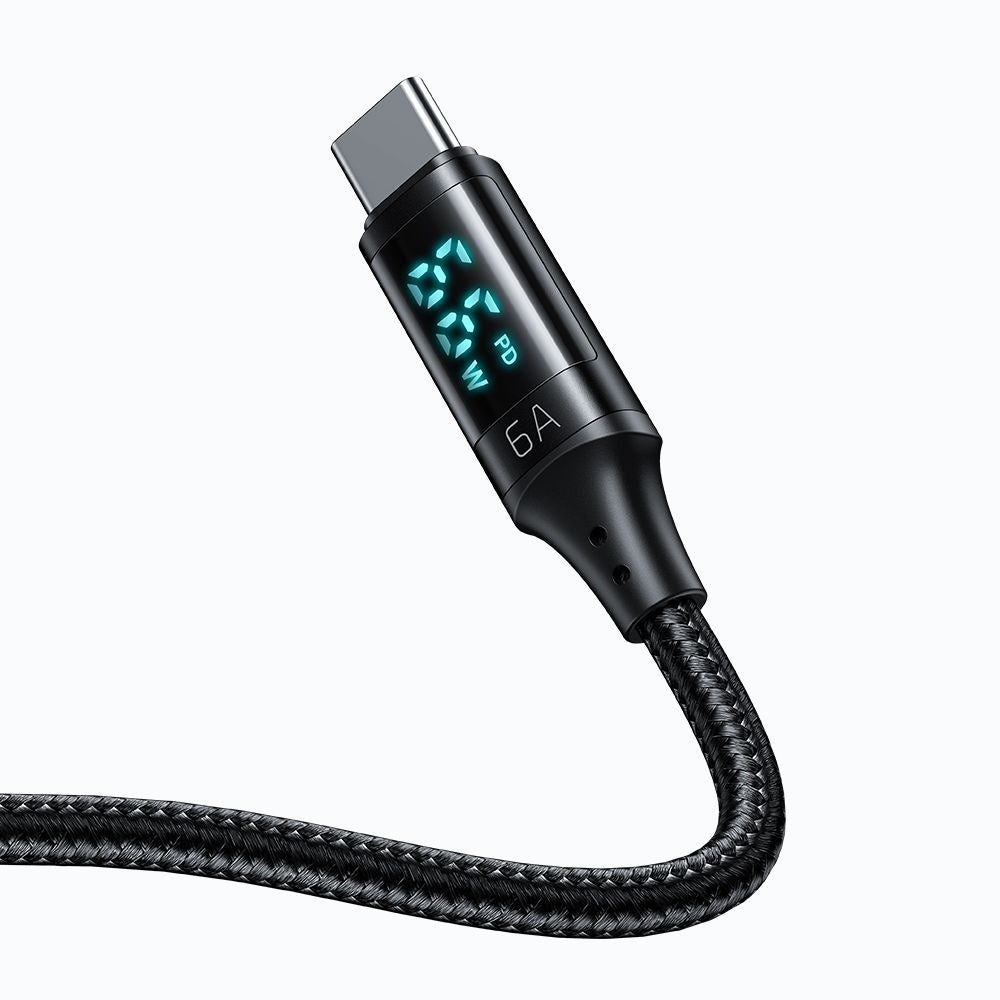 USB-A - USB-C McDodo CA-1080 Display -datalatauskaapeli, 66W, 1.2m, Musta
