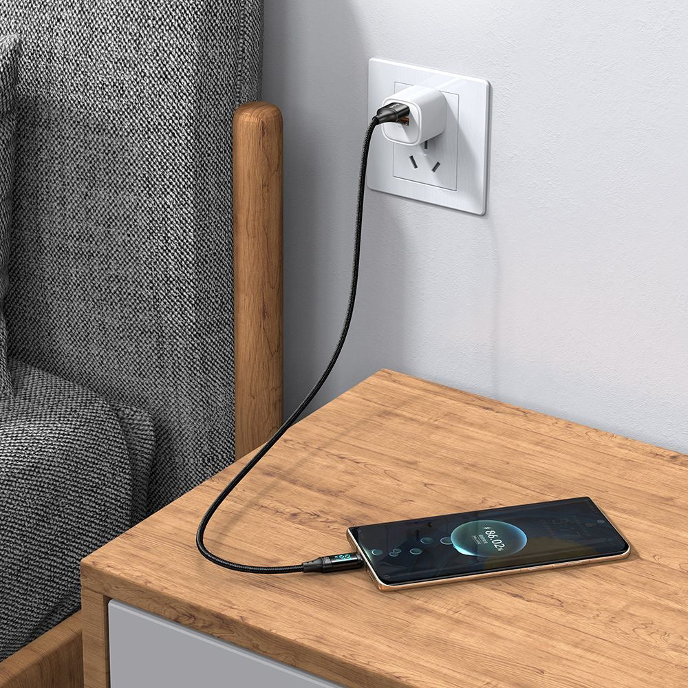 USB-A - USB-C McDodo CA-1080 Display -datalatauskaapeli, 66W, 1.2m, Musta