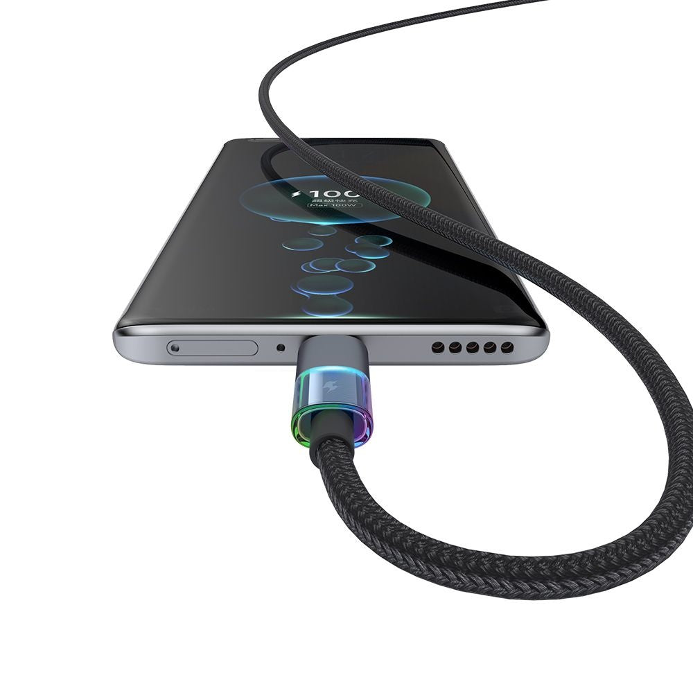 USB-A to USB-C McDodo CA-8180 Colorful Data and Charging Cable, 66W, 1.2m, Black