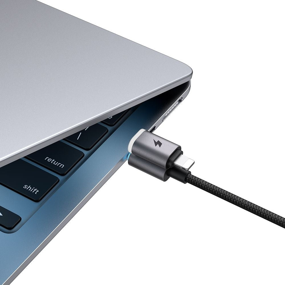 USB-A / USB-C tiedonsiirto- ja latauskaapeli - USB-C / Lightning McDodo CA-6560, 60W, 1,2m, Musta