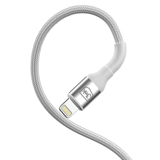 USB-C - Lightning 3MK Hyper N -data- ja latauskaapeli, 20W, 1m, Valkoinen