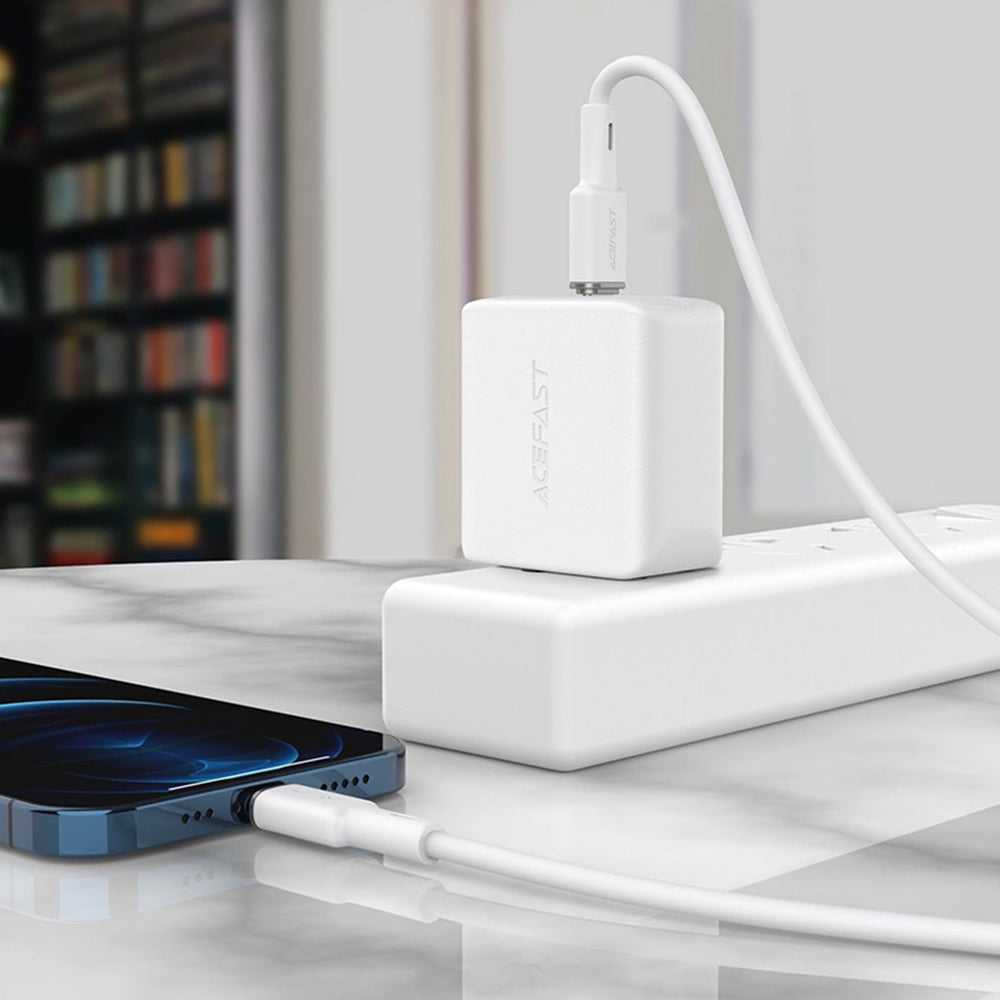 USB-C - Lightning -lataus- ja tiedonsiirtokaapeli Acefast C2-01, 30W, 1.2m, Musta