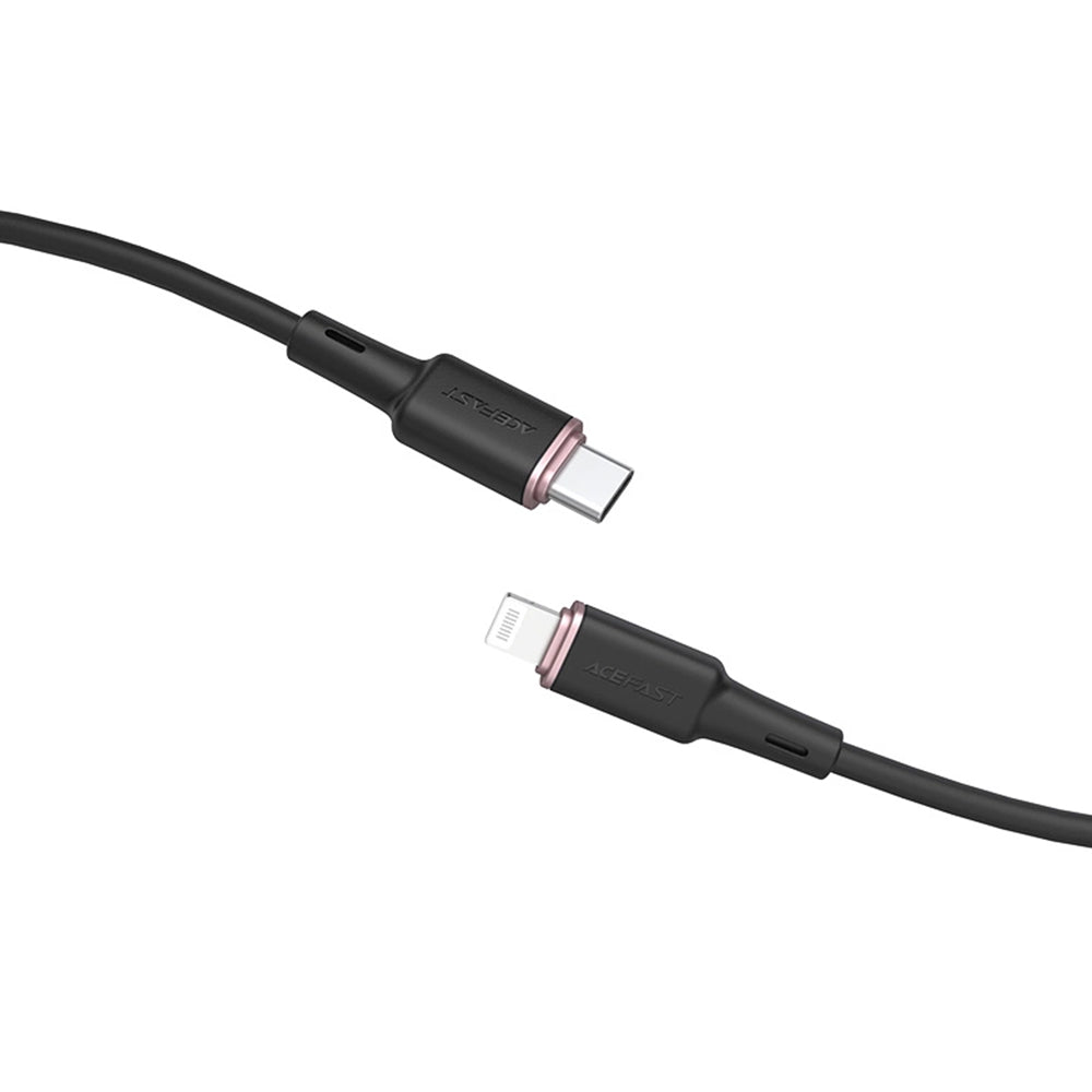 USB-C - Lightning -lataus- ja tiedonsiirtokaapeli Acefast C2-01, 30W, 1.2m, Musta